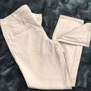 Loft skinny ankle zip blush pink jeans